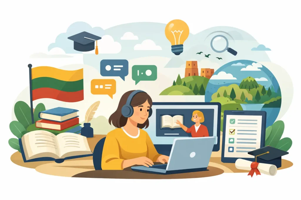 Lietuvių kalbos PUPP pasiruošimas internetu